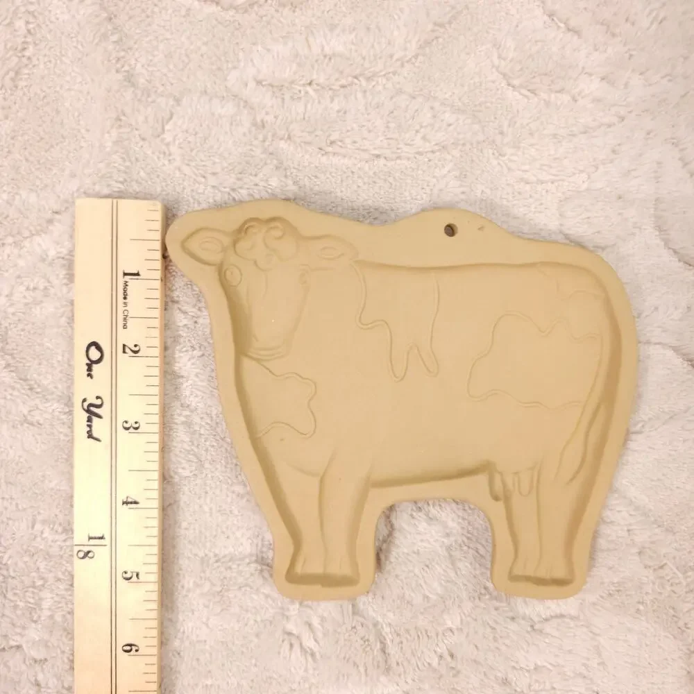 Vintage Brown Bag Cookie Art Shortbread Mold Cow 1986